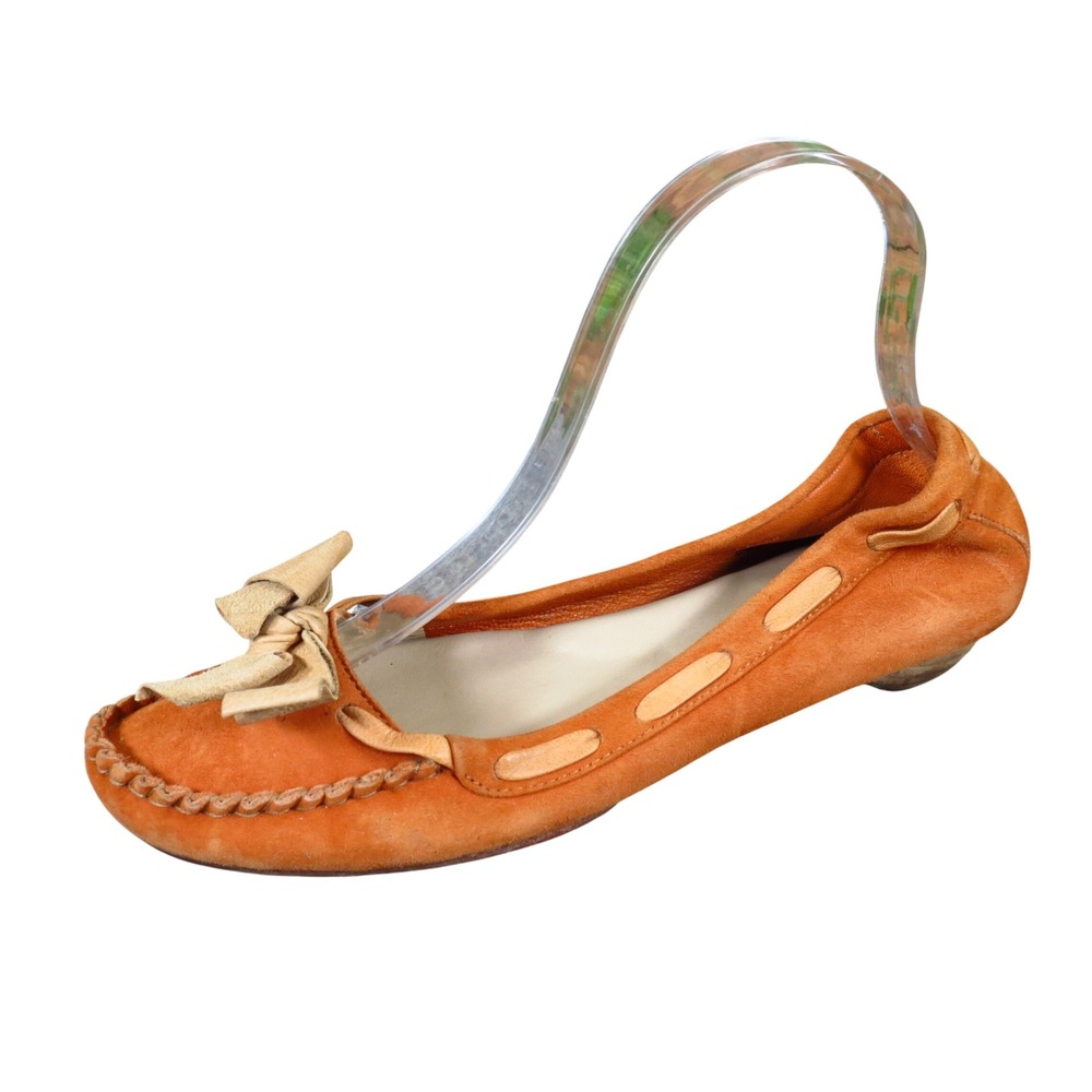 Bolo M/W BL 7429 Women Ballet Flat 7 Moccasin Everyday Orange Suede